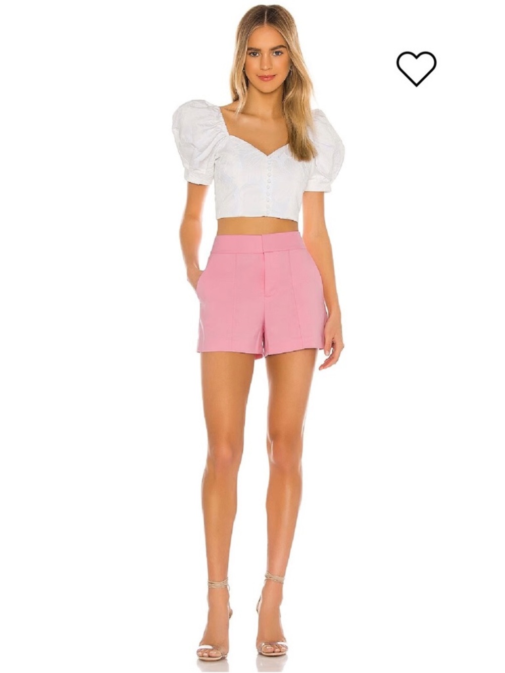 Alice + Olivia Women's Pink High-Waist Dylan Shorts - Picture 3 of 7